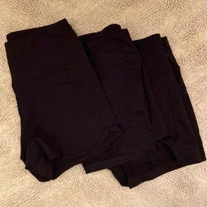 Lot of 3 Black Workout Shorts